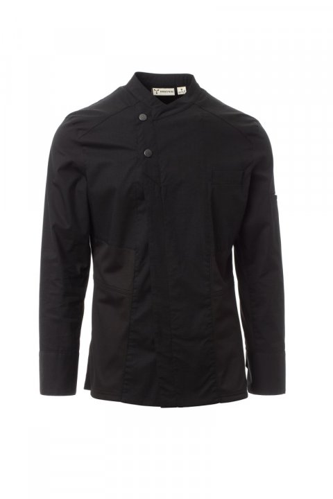 Couture Mesh Veste de cuisine Noir