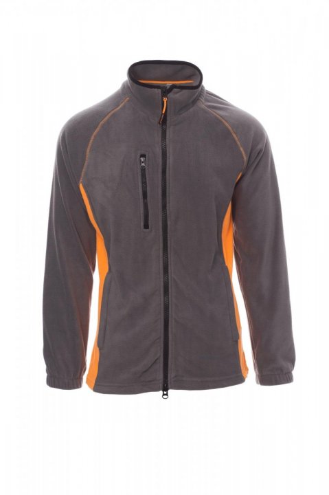 Aspen+ Fleecejacke STAHLGRAU/ORANGE