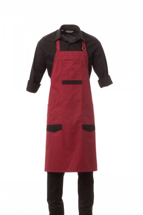 Store Latzschürze BORDEAUX/SCHWARZ