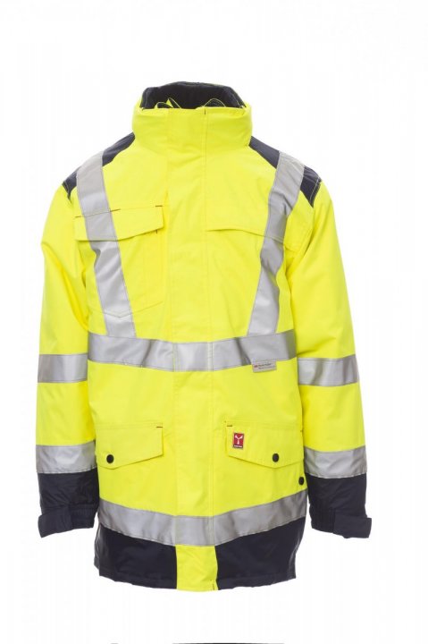 Hisafe Jacke Jaune fluo / Bleu marine