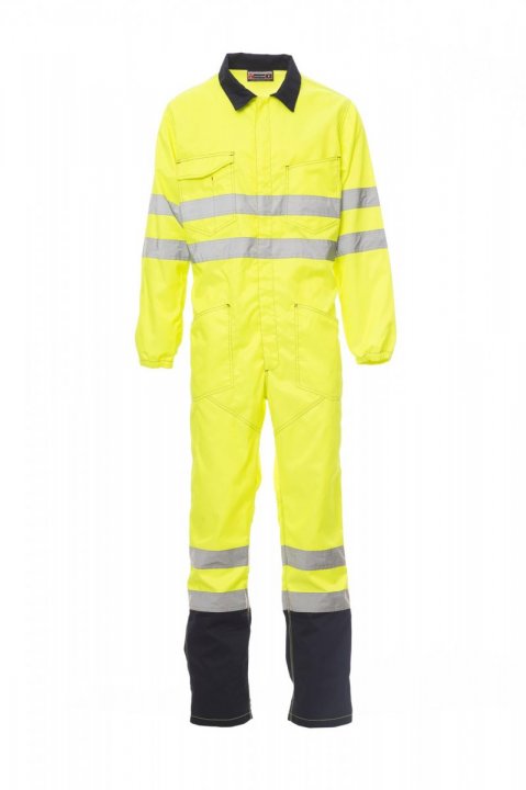 Ship Overall / Latzhose Jaune fluo / Bleu marine