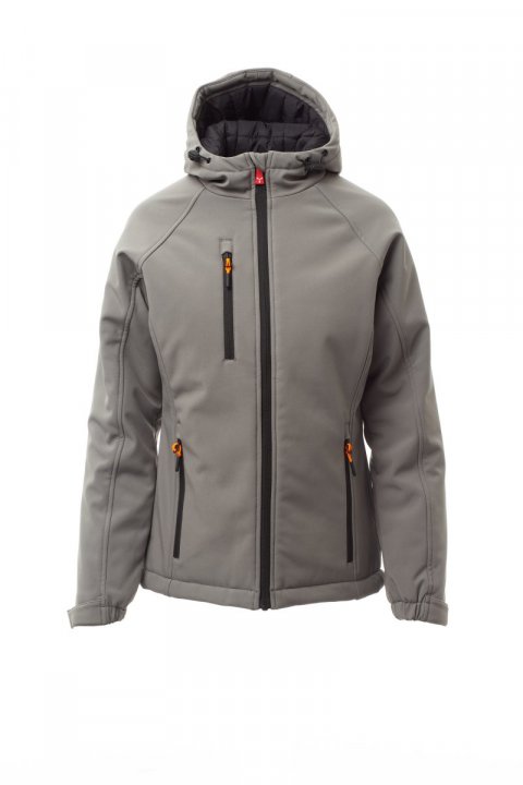 Gale Pad Lady Gefütterte Softshell-Jacke RAUCHGRAU/SCHWARZ