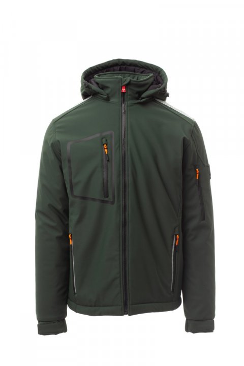 Stream Pad Gefütterte Softshell-Jacke WALDGRÜN/SCHWARZ