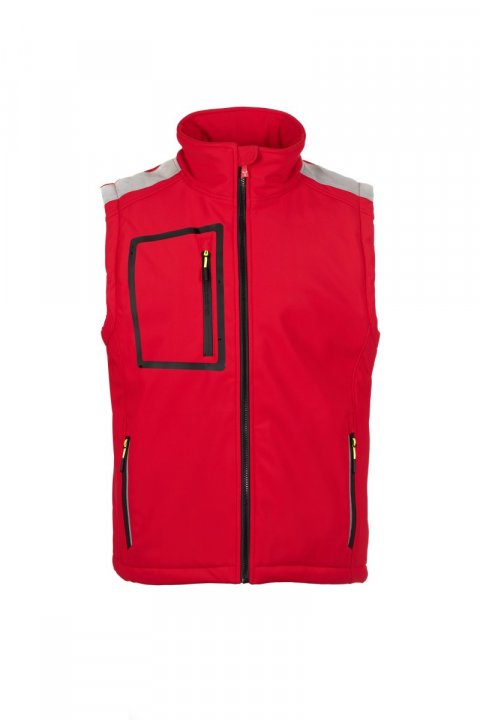 Stream Pad Gefütterte Softshell-Weste ROT/SCHWARZ