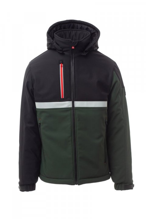 Wise Pad Gefütterte Softshell-Jacke WALDGRÜN/SCHWARZ