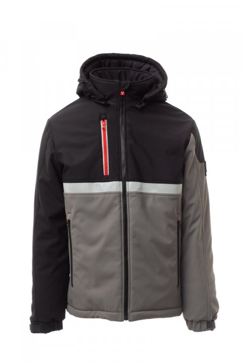 Wise Pad Gefütterte Softshell-Jacke RAUCHGRAU/SCHWARZ
