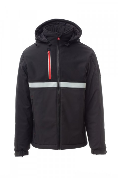 Wise Pad Gefütterte Softshell-Jacke ANTHRAZIT/SCHWARZ