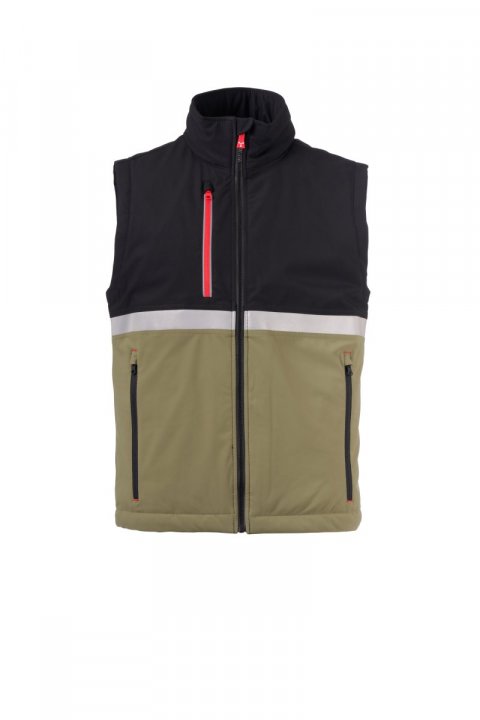 Wise Lite Pad Gefütterte Softshell-Weste MILITÄRGRÜN/SCHWARZ