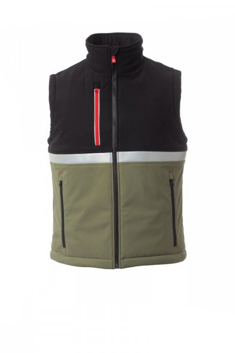 Wise Pad Gefütterte Softshell-Weste MILITÄRGRÜN/SCHWARZ