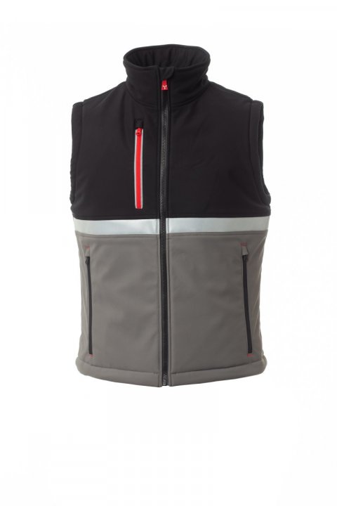 Wise Pad Gefütterte Softshell-Weste RAUCHGRAU/SCHWARZ