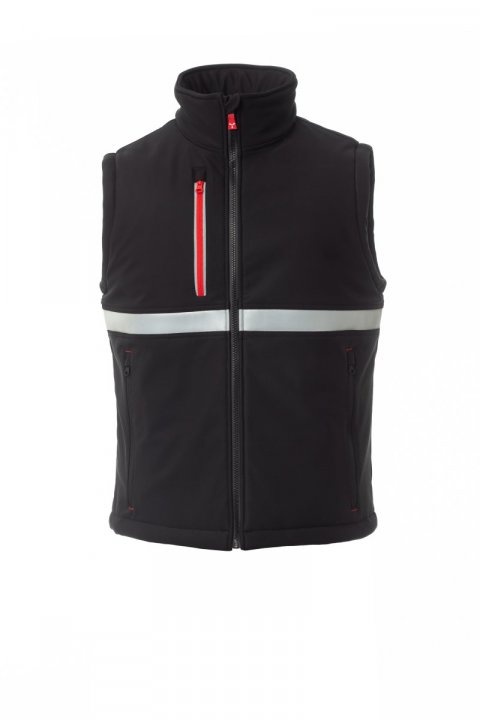 Wise Pad Gefütterte Softshell-Weste SCHWARZ/SCHWARZ