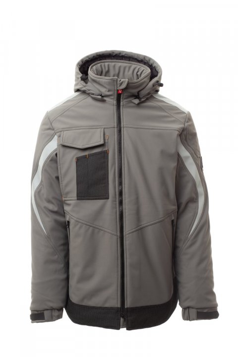 Wonder Pad Gefütterte Softshell-Jacke RAUCHGRAU/SCHWARZ