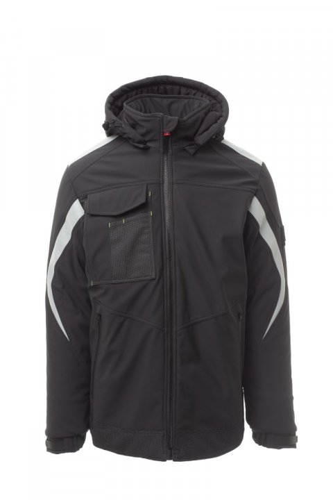 Wonder Pad Gefütterte Softshell-Jacke ANTHRAZIT/SCHWARZ