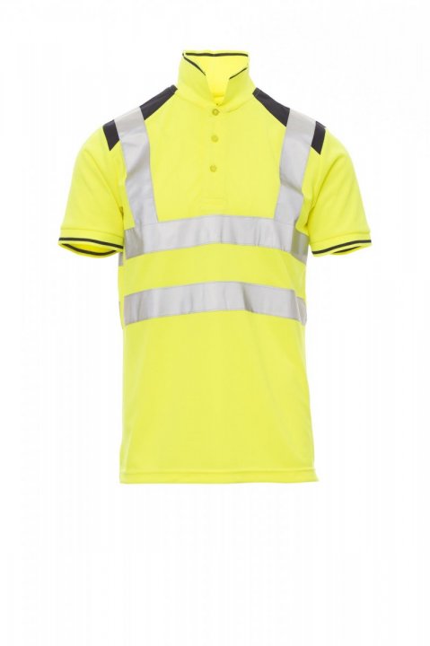 Guard+ Polohemd FLUOGELB/MARINEBLAU