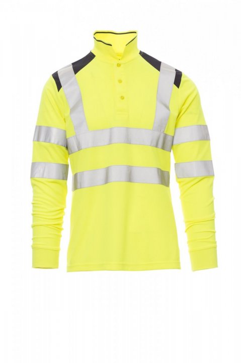 Guard+Winter Polohemd Jaune fluo / Bleu marine