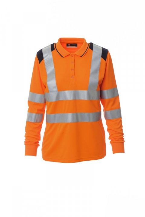 Guard+Winter Lady Polohemd FLUOORANGE/MARINEBLAU