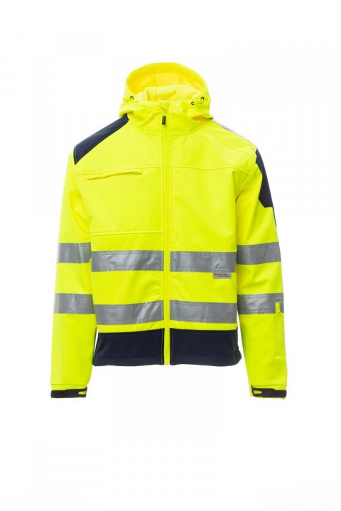 Shine 2.0 Softshell-Jacke FLUOGELB/MARINEBLAU