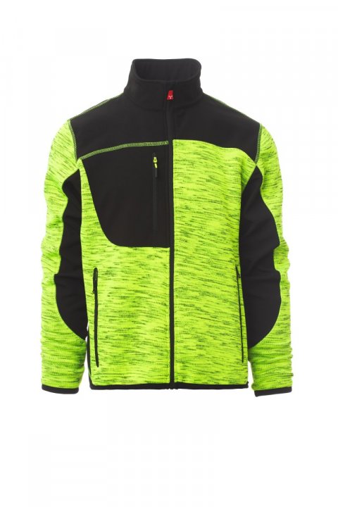 Travel Softshell-Jacke FLUOGELB/SCHWARZ