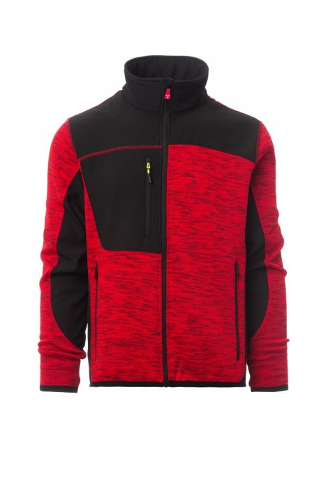 Travel Softshell-Jacke ROT MELIERT/SCHWARZ