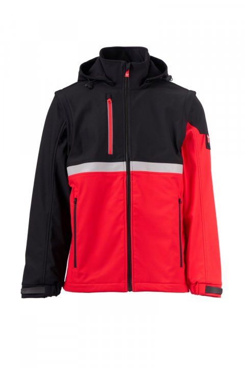 Wise 2In1 Softshell-Jacke ROT/SCHWARZ