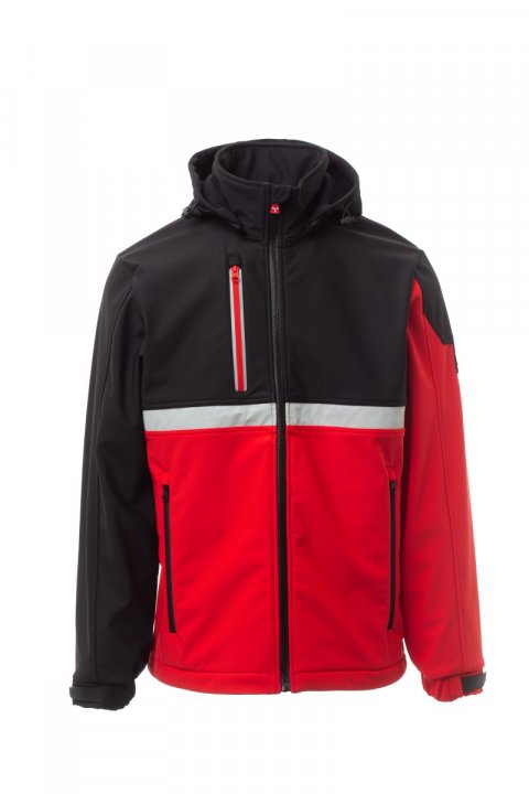 Wise Softshell-Jacke ROT/SCHWARZ