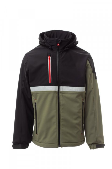 Wise Softshell-Jacke MILITÄRGRÜN/SCHWARZ