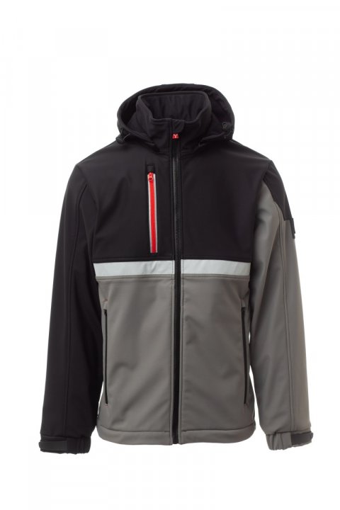 Wise Softshell-Jacke RAUCHGRAU/SCHWARZ
