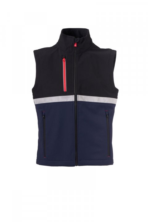 Wise Softshell-Weste Bleu marine / Noir