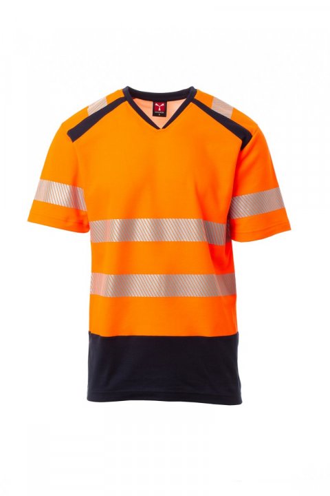 Way T-shirt Orange fluo / Bleu marine