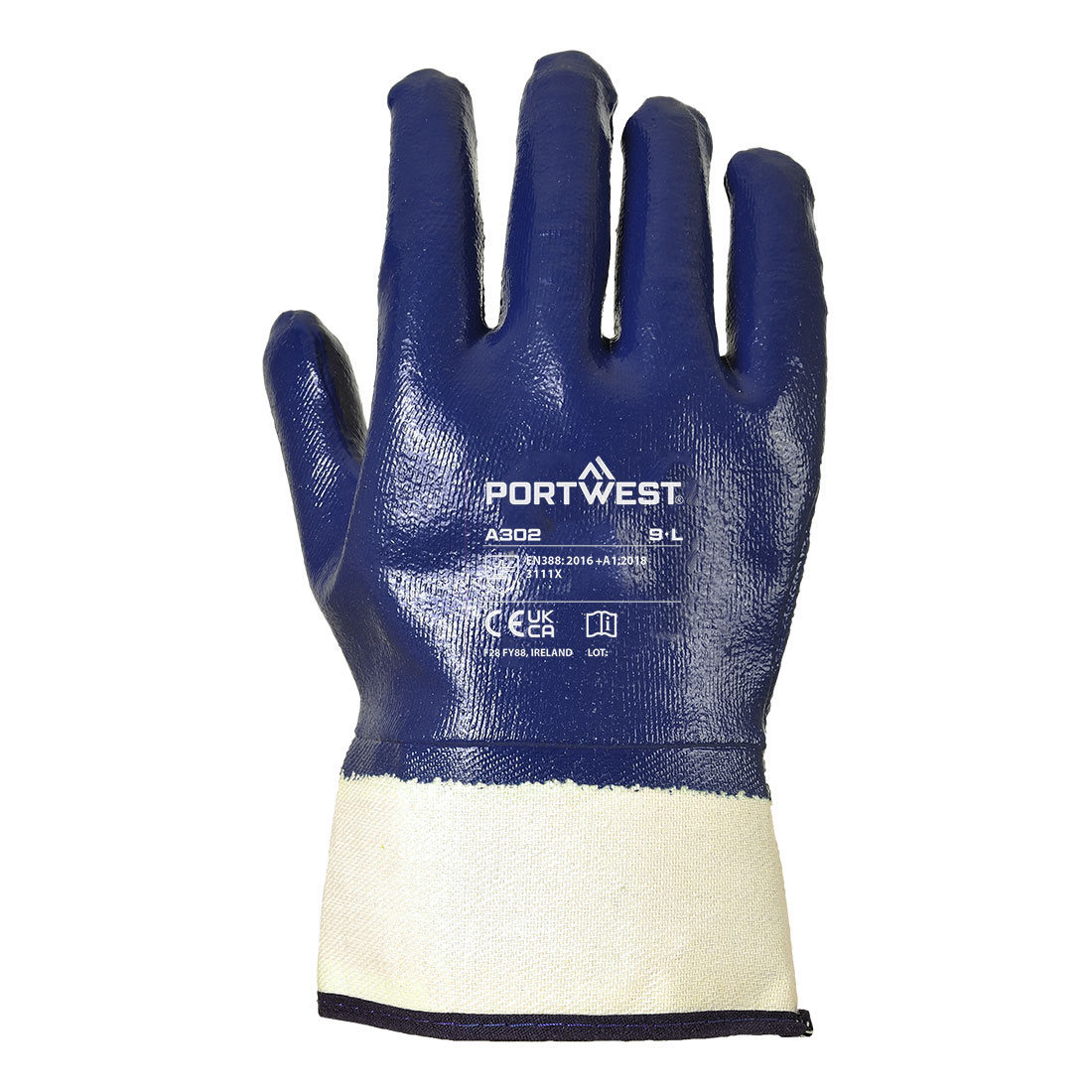 Vollgetauchter Nitrilhandschuh mit Stulpe 2