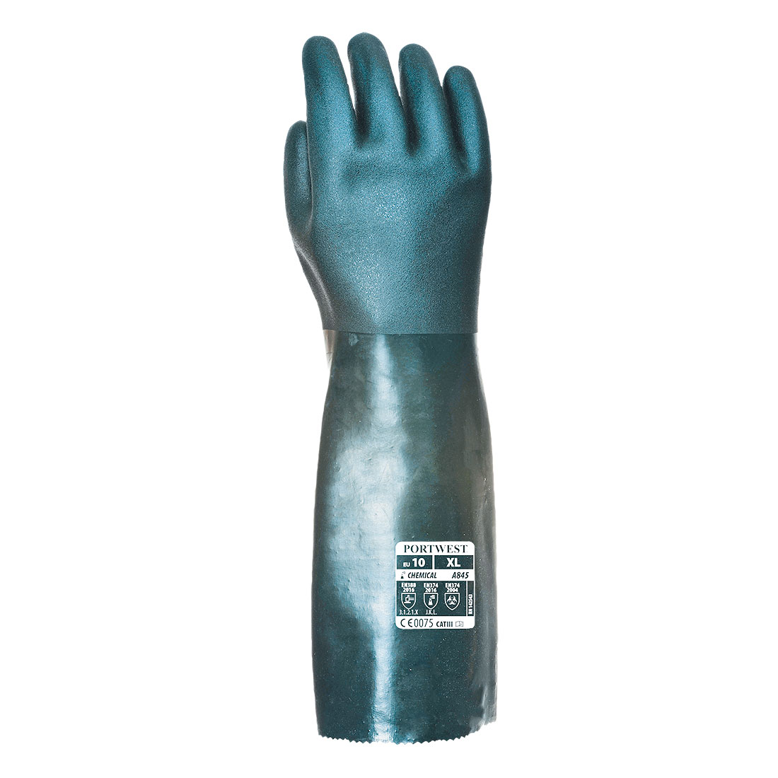 Doppelt Getauchter PVC Chmiekalienschutz-Handschuh Mit 45cm Stulpe 2