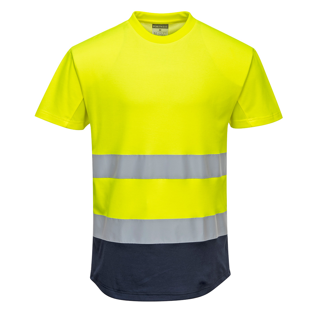 Hi-Vis Kontrast T-Shirt mit Mesheinsatz kurzarm 3