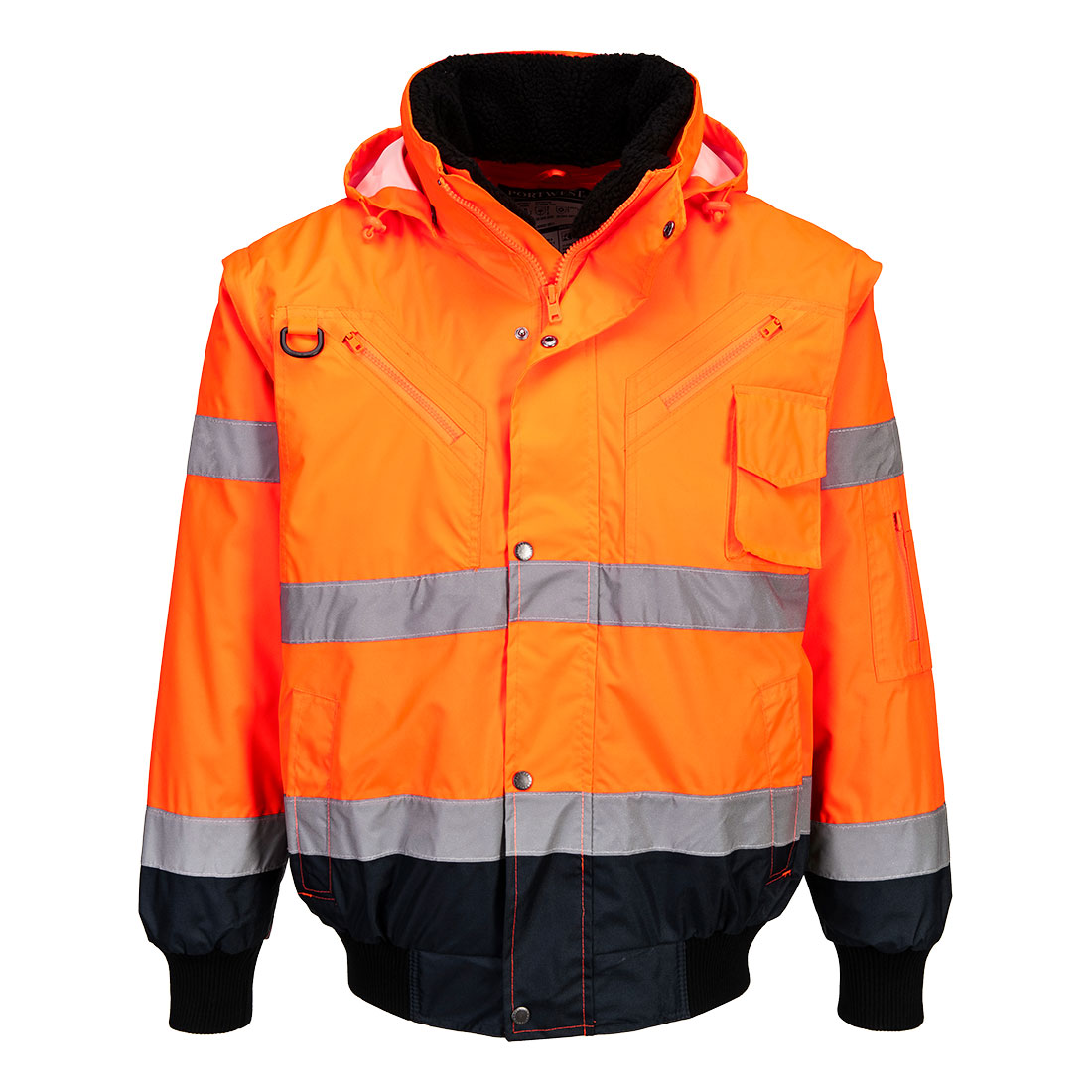 Hi-Vis 3-in-1 Kontrast Pilotjacke
