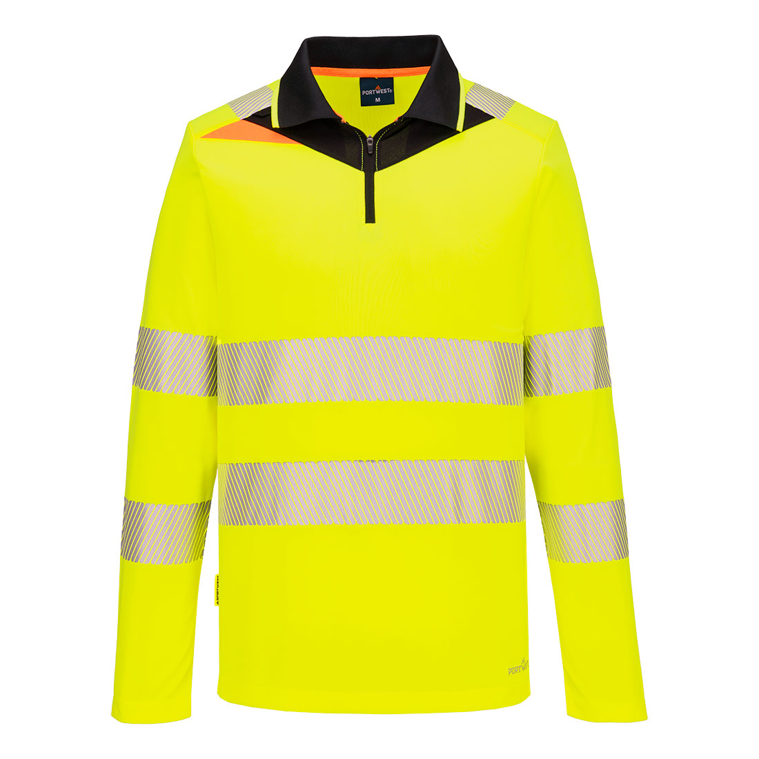 DX4 Hi-Vis Polo Shirt mit Reißverschluss langarm 3