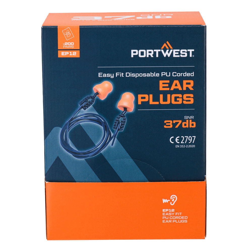 Easy Fit PU-Gehörschutzstöpsel mit Band (200 Paar) 2