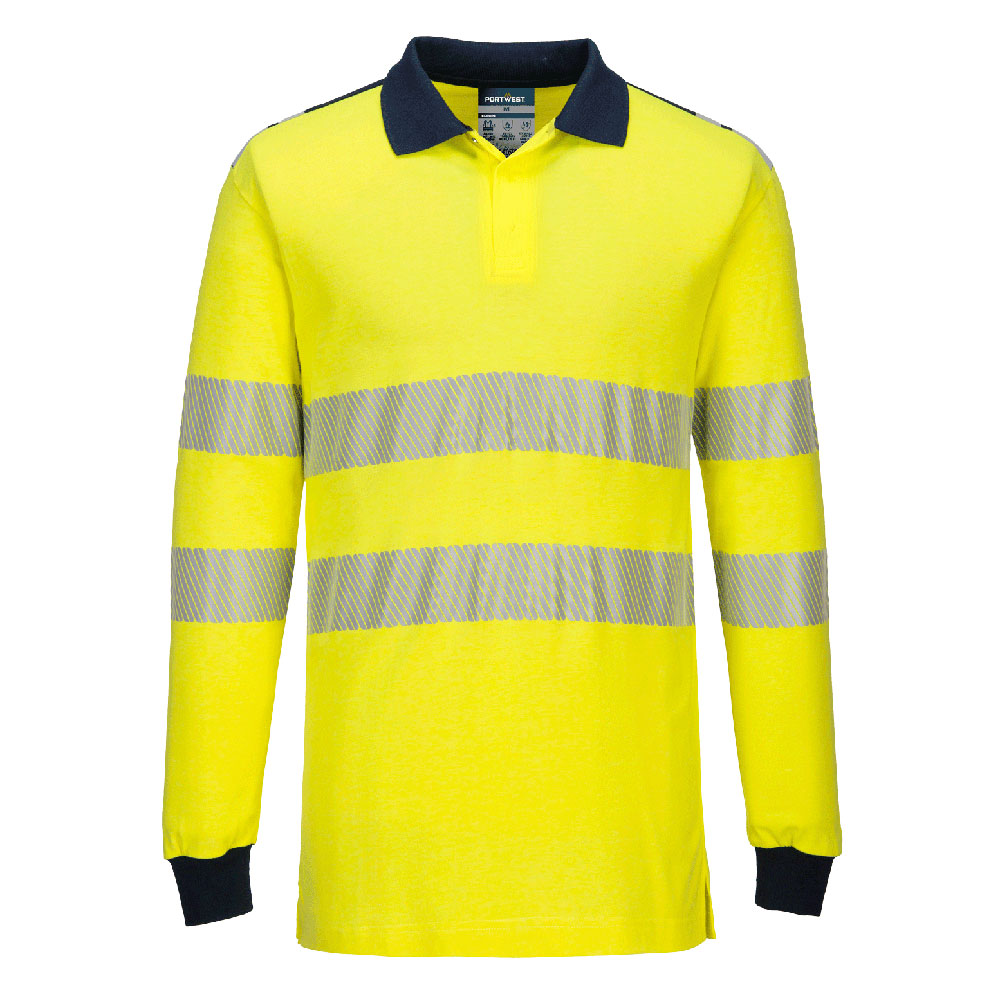 PW3 Modaflame Knit Hi-Vis FR Poloshirt Langarm 3