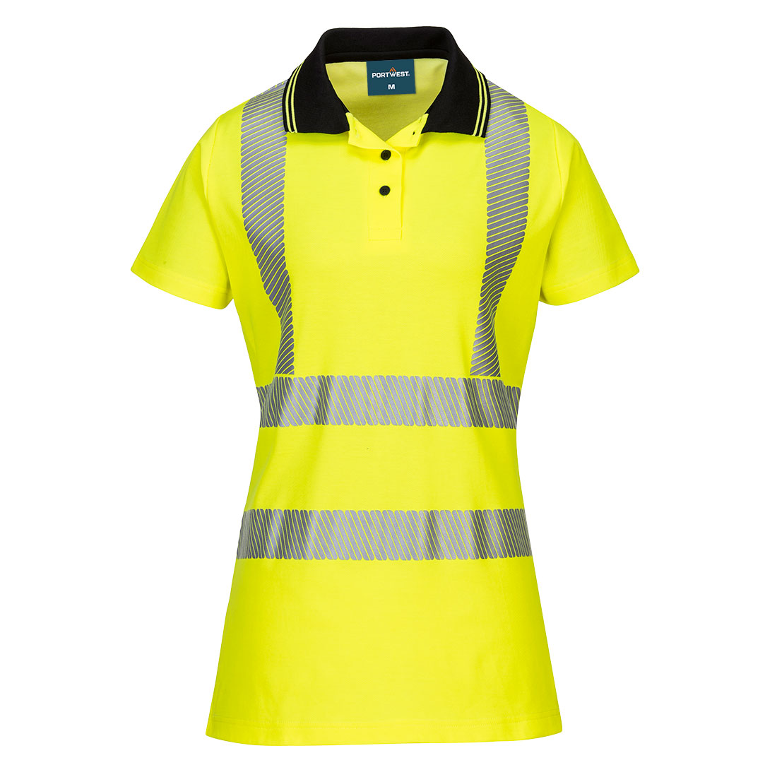 Hi-Vis Cotton Comfort Pro Damen Poloshirt kurzarm 3