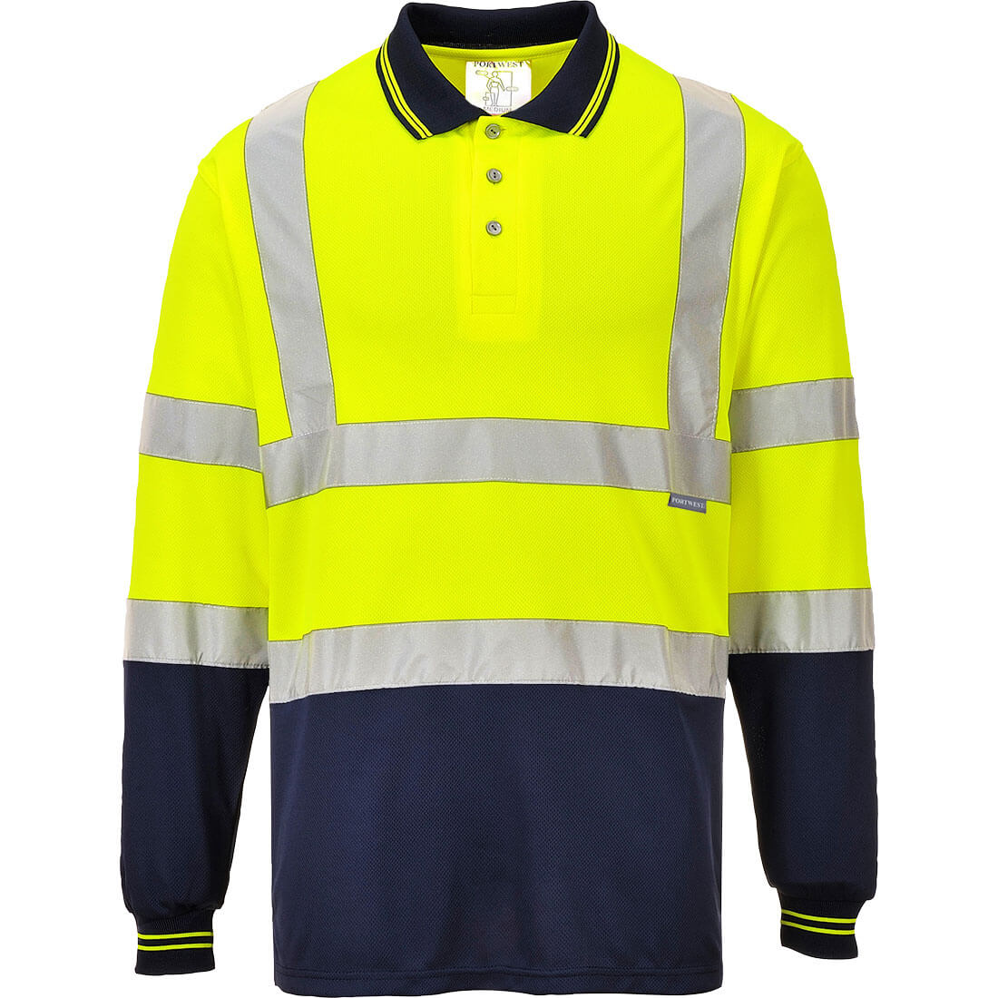 Hi-Vis Kontrast Poloshirt langarm 2