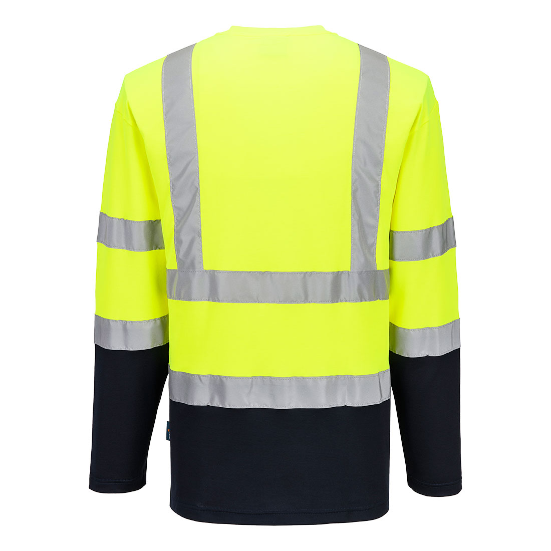 Hi-Vis Cotton Comfort Kontrast T-Shirt Langarm 4