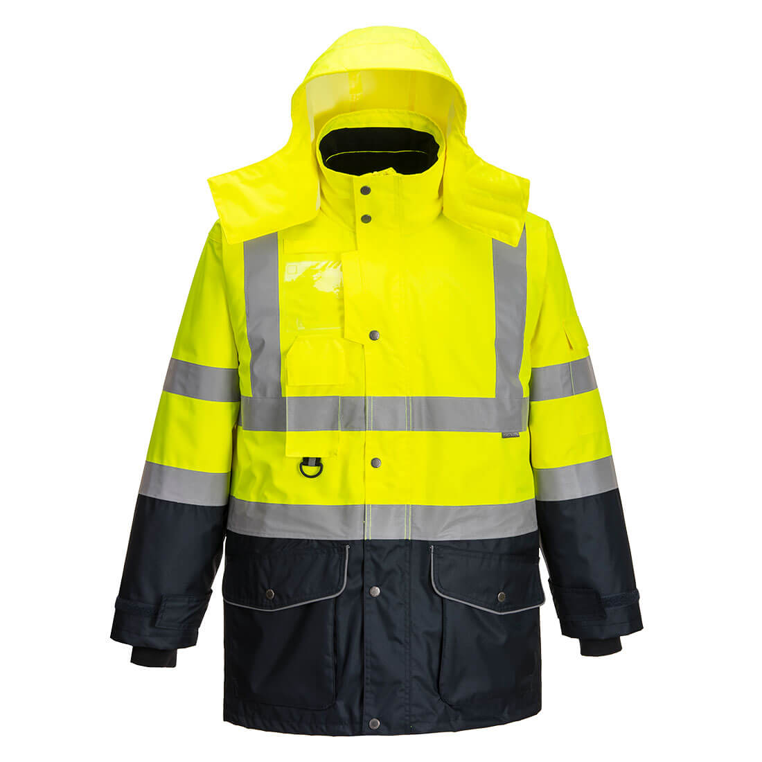Hi-Vis 7-in-1 Kontrast Verkehrsjacke atmungsaktiv 2