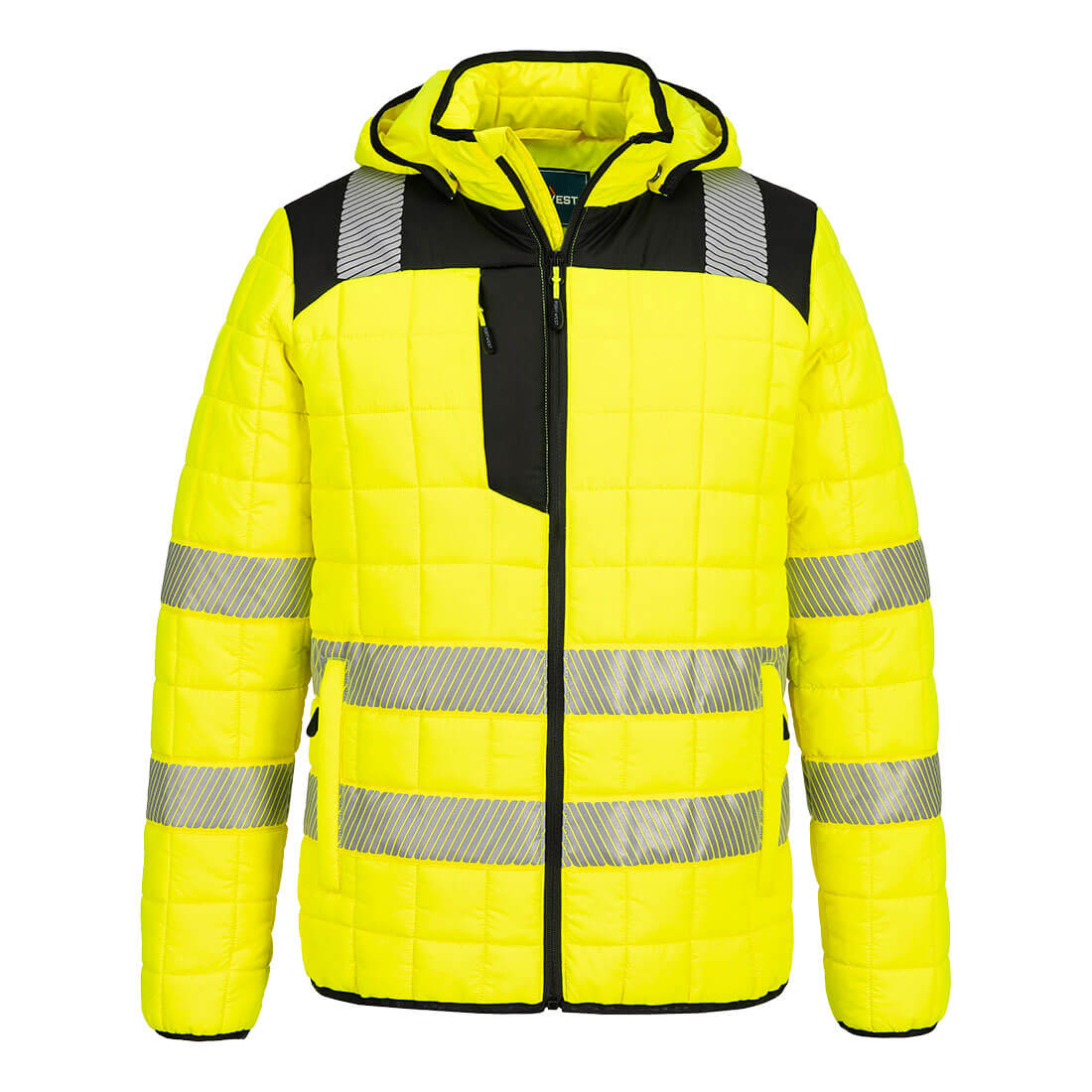 PW3 Hi-Vis quadratisch gesteppte Jacke 3